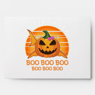 Sister Shark Boo Boo Boo Funny Halloween Gifts Envelope