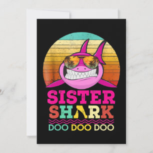 Sister Shark Doo Doo Doo - Crazy Shark GIfts Thank You Card