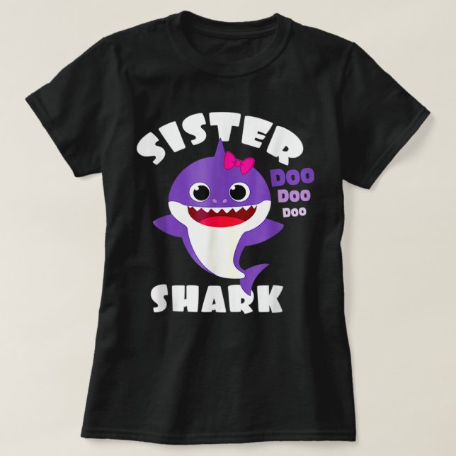 Sister Shark Shirt Sister Shark Lover  (Design Front)