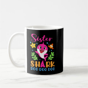 Sister Shark Shirt Sister Shark Lover Family Mothe Coffee Mug