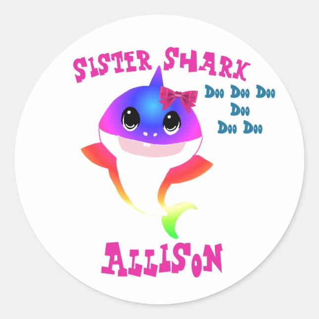 Sister Shark Stickers (Front)