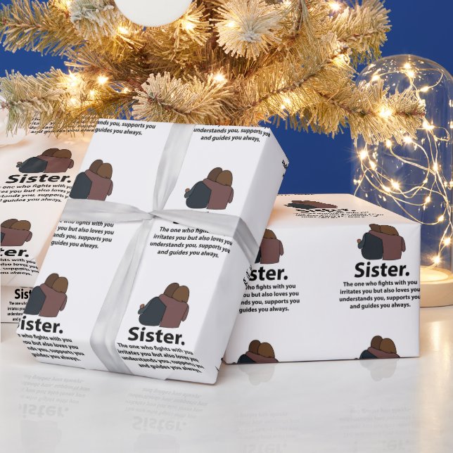 Sister Sibling Quote Wrapping Paper (Holidays)