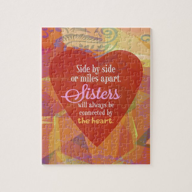 Sister Side-by-Side Jigsaw Puzzle (Vertical)