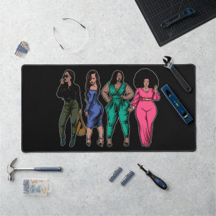 Sister Sistas Black Women Melanin Woman Sis Magic Desk Mat