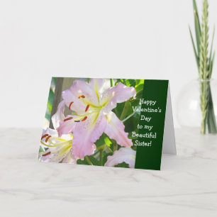 Sister Sisters Happy Valentine's Day Card Pink