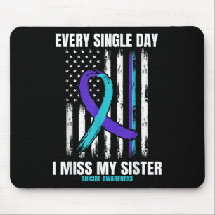 Sister Suicide Awareness Prevention American Flag Mouse Mat