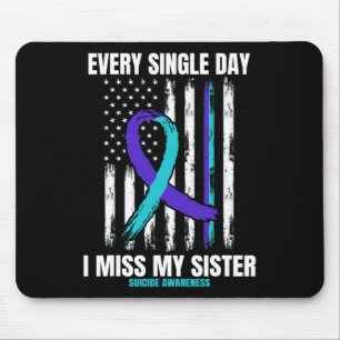 Sister Suicide Awareness Prevention American Flag  Mouse Mat