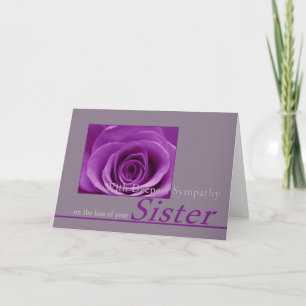Sister Sympthy card with Roses