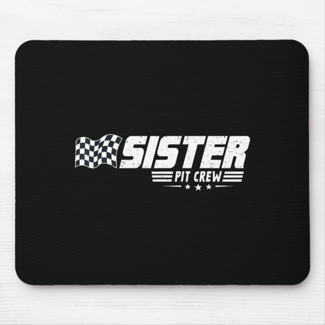Sister T Crew Race Car Birthday Family Racing  Mouse Mat (Front)