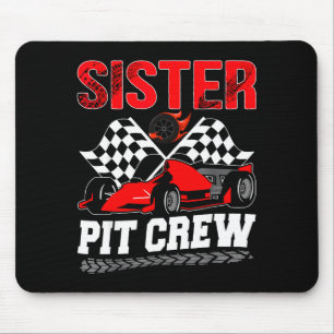 Sister T Crew Racing Family Race Car Birthday Boy  Mouse Mat