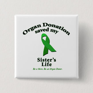 Sister Transplant 15 Cm Square Badge