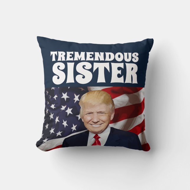 SISTER TRUMP THROW  PILLOWS (Front)