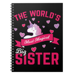 Sister Unicorn Gift Big Sister Magical Unicorn Notebook
