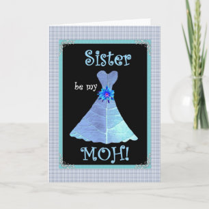 SISTER Wedding  Invite - Blue Gown