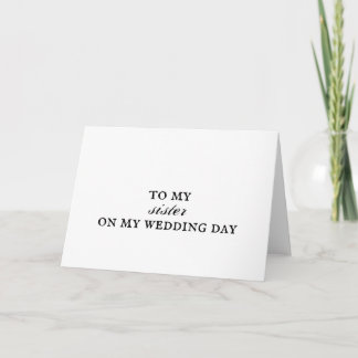 Sister Wedding Thank You Card