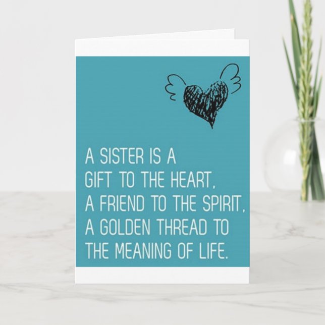 **SISTER** WISH YOU WINE AND LOVE VALENTINE HOLIDAY CARD (Front)