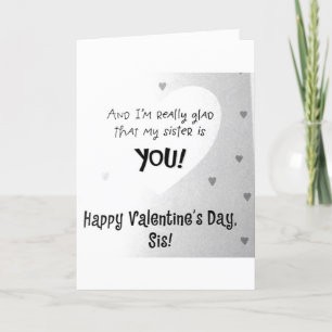 **SISTER** WISH YOU WINE AND LOVE VALENTINE HOLIDAY CARD
