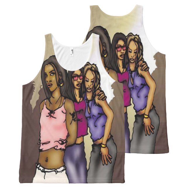 Sisterhood All-Over Print Tank Top (Front and Back)