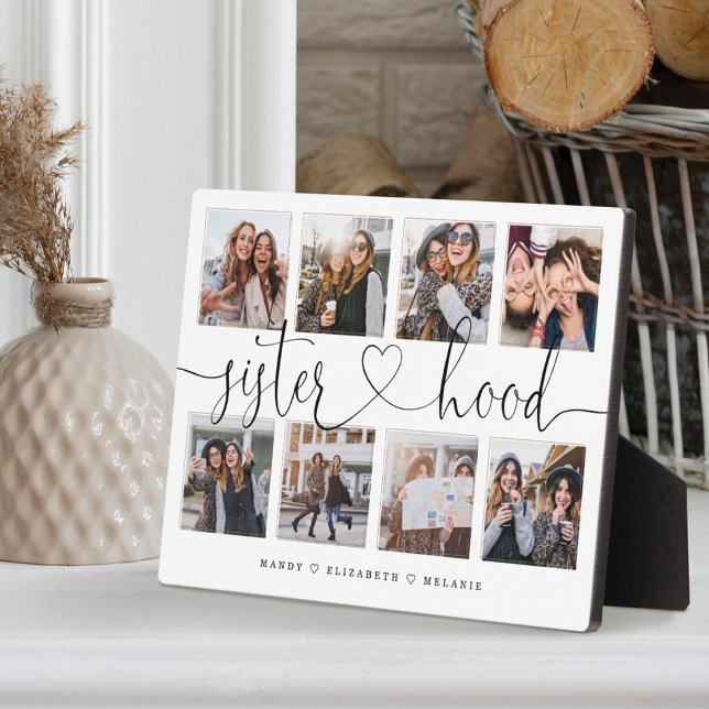 Sisterhood Script | Gift For Sisters Photo Collage Plaque (Creator Uploaded)
