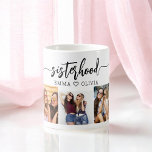 Sisterhood Sisters 3 Photo Collage Keepsake Coffee Mug<br><div class="desc">Celebrate sisterhood with the Sisters 3 Photo Collage Keepsake Gift Coffee Mug. This vibrant mug features a stunning collage of three cherished photos, capturing special moments shared with your sisters. The hot pink design adds a fun and stylish touch, making it a standout piece for any coffee or tea lover....</div>