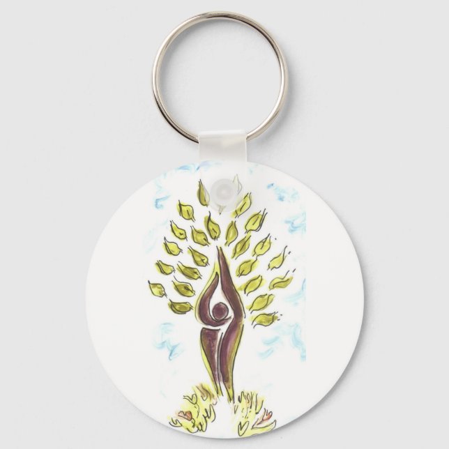 SISTERHOOD-Woman as tree of life-KEYCHAIN Key Ring (Front)