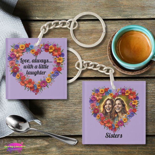 Sisterly Love in Bloom Acrylic Keychain (Creator Uploaded)