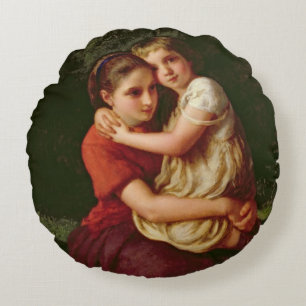 Sisters, 1868 round cushion
