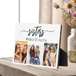 Sisters 3 Photo Collage Family Keepsake Gift Plaque<br><div class="desc">Celebrate sisterhood with the Sisters 3 Photo Collage Keepsake Gift Plaque. This personalised plaque features a beautifully arranged collage of three cherished photos, capturing unforgettable moments together. Crafted from high-quality materials, it’s perfect for displaying on a desk, shelf, or wall. The heartfelt design adds a loving touch, making it an...</div>