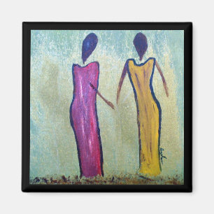 Sisters - African Women Art Magnet