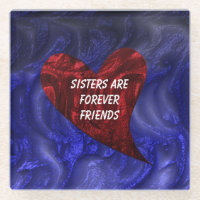 Sisters Are Forever Friends Painted Heart Sibling