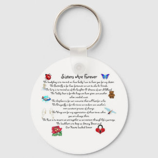 Sisters Are Forever Poem Key Ring
