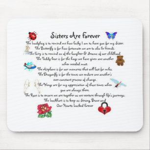 Sisters Are Forever Poem Mouse Mat