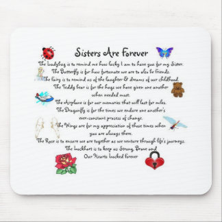 Sisters Are Forever Poem Mouse Mat