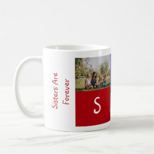 Sisters Are Forever SIS Love 3 Photos Left-Hand Coffee Mug