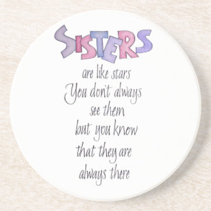 Sisters are like Stars Coaster