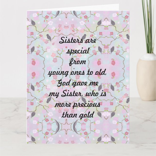 Sisters are Special Card (Front)