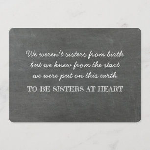 Sisters at Heart - Will You Be My Bridesmaid Invitation