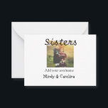 Sisters besties BFF add photo name title family te Card<br><div class="desc">Design</div>