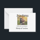 Sisters besties BFF add photo name title family te Card<br><div class="desc">Design</div>