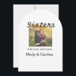 Sisters besties BFF add photo name title family te Invitation<br><div class="desc">Design</div>