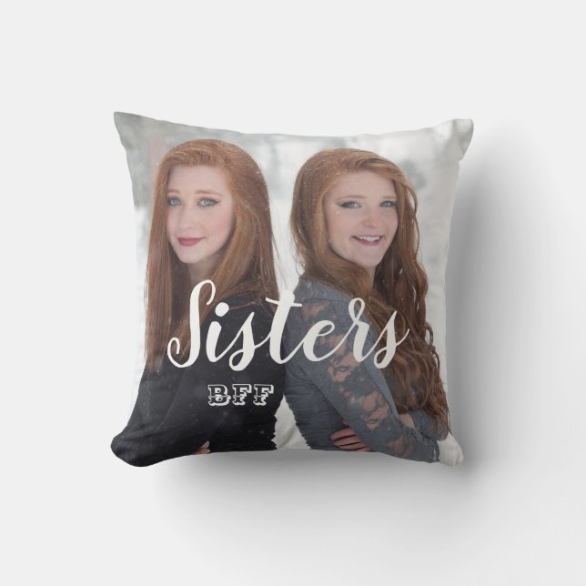 Sisters BFF | Best Friends Forever Photo Cushion (Front)