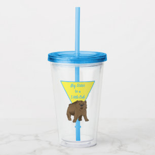Sisters Big Sister Grizzly Baby Bear Acrylic Tumbler
