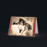 Sisters Birthday Greeting Card<br><div class="desc">Featuring a cute vintage photograph of two sisters who were actresses of the nineteenth century drama theatre.</div>