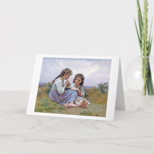 Sisters, Bouguereau Card (Front)