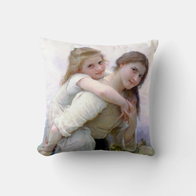 Sisters, Bouguereau Cushion (Front)