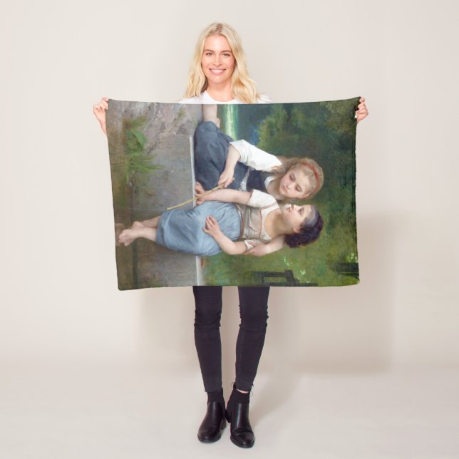 Sisters, Bouguereau Fleece Blanket (In Situ)