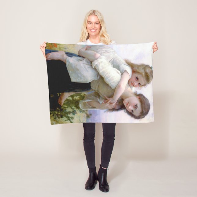 Sisters, Bouguereau Fleece Blanket (In Situ)