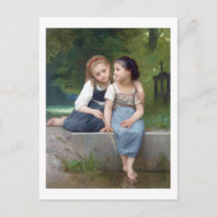 Sisters, Bouguereau Postcard