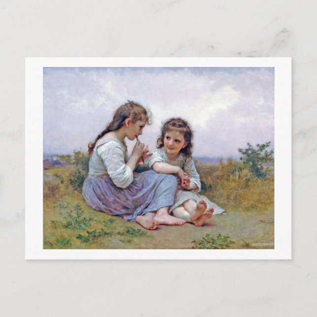 Sisters, Bouguereau Postcard (Front)