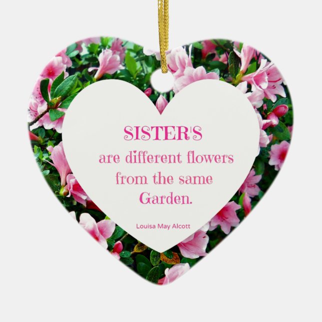 Sisters! Ceramic Tree Decoration (Front)